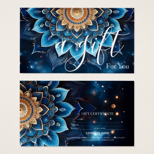 Certificat cadeau d'entreprise simple et moderne (Devant & derrière)