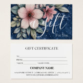 Certificat-cadeau d'entreprise simple et moderne (Devant & derrière)
