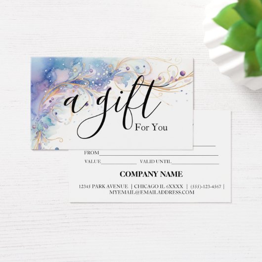 Certificat cadeau d'entreprise simple et moderne (Bureau)