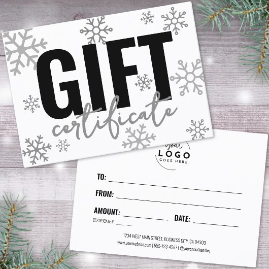 Certificat cadeau d'hiver Logo