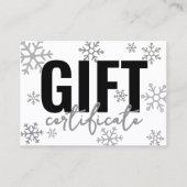 Certificat cadeau d'hiver Logo (Devant)