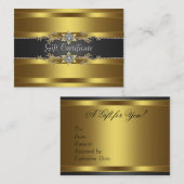 Certificat Cadeau Diamant Or Noir (Devant / Derrière)