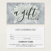 Certificat cadeau d'instructeur de Yoga Studio mod (Devant & derrière)