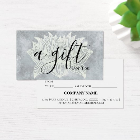 Certificat cadeau d'instructeur de Yoga Studio mod (Bureau)