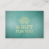 Certificat cadeau d'instructeur turquoise & Gold L (Devant)