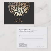 Certificat cadeau du concepteur d'intérieur (Devant / Derrière)