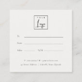 Certificat cadeau du logo Aqua Silver Brush Stoke (Dos)