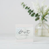 Certificat cadeau du logo Aqua Silver Brush Stoke (Debout devant)