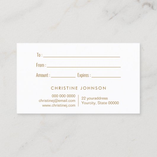 certificat cadeau du logo seashell des ondes océan (Dos)