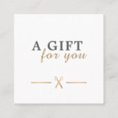Certificat Cadeau Élégant Ciseaux Faux Or Propres (Devant)