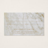 Certificat cadeau élégant en marbre doré simple et (Dos)