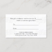 Certificat cadeau - Elegant Vintage Argent Damask (Dos)