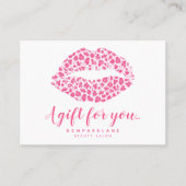 Certificat cadeau Empreinte de léopard rose Kiss B (Devant)