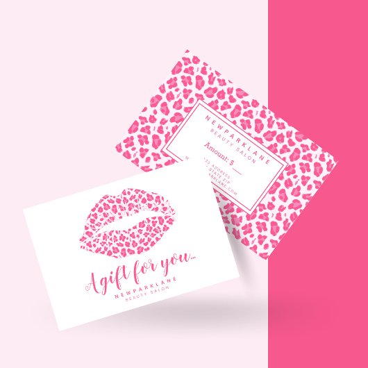 Certificat cadeau Empreinte de léopard rose Kiss B