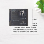 Certificat cadeau en ligne pour magasin de mode po (Bureau)