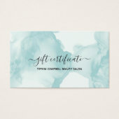 Certificat cadeau en marbre vert et Parties scinti (Devant)