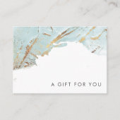 certificat cadeau en or bleu texturé (Devant)