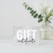 Certificat Cadeau Entreprise Logo Moderne Simple (Debout devant)