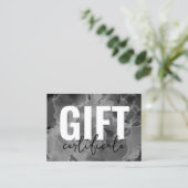 Certificat Cadeau Entreprise Logo Noir Blanc (Debout devant)
