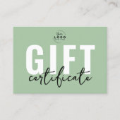 Certificat Cadeau Entreprise Verte (Devant)