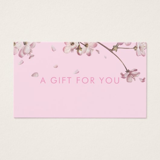 Certificat Cadeau Fleur De Delicate Blossom Rose (Devant)