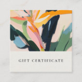 Certificat Cadeau Fleur De Paradis Peint Floral (Devant)