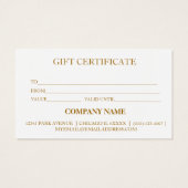 Certificat cadeau Fleur sauvage simple et moderne (Dos)