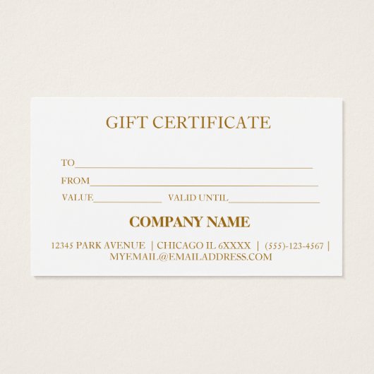 Certificat cadeau Fleur sauvage simple et moderne (Dos)