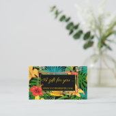 Certificat Cadeau Fleurs Tropicales Colorées Or (Debout devant)