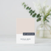 Certificat cadeau géométrique simple et moderne (Debout devant)