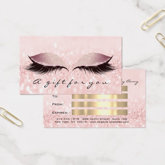 Certificat cadeau Glitte Rose Lash Extension Maqui (Bureau)