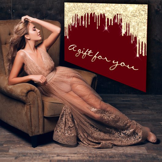 Certificat cadeau Gold Eyelash maquillage Bourgogn