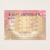 Certificat cadeau Gold Maquillage Artiste Drift QR (Dos)