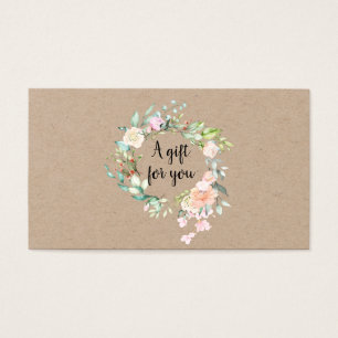Certificat Cadeau Guirlande de Roses Rustiques