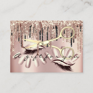Certificat cadeau Hair Styliste Nails Rose Ciseaux