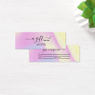 Certificat Cadeau Holographique Iridescente Sparkl