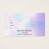 Certificat cadeau Holographique moderne simple (Dos)