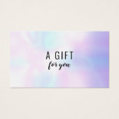 Certificat cadeau Holographique moderne simple (Devant)