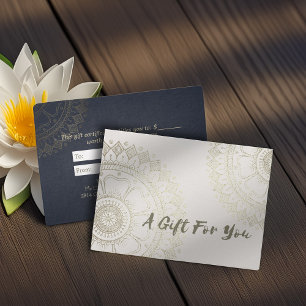 Certificat cadeau instructeur YOGA Blue Gold Manda