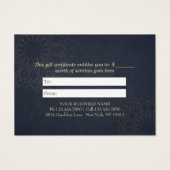 Certificat cadeau instructeur YOGA Gold Foil Manda (Dos)