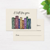 Certificat cadeau livre bibliophile littéraire (Bureau)