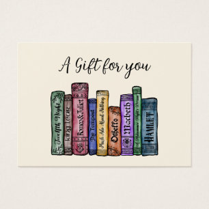 Certificat cadeau livre bibliophile littéraire