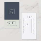 Certificat cadeau logo en céramique de la Marine K (Devant / Derrière)