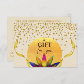 Certificat cadeau Lotus Fleur Yoga Méditation (Devant / Derrière)