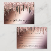 Certificat cadeau Maquillage Cheveux Clou Shop Dri (Devant / Derrière)