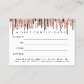 Certificat cadeau maquillage Eyelash ongs cheveux (Dos)