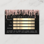 Certificat cadeau Maquillage Lash ongles de cheveu (Dos)