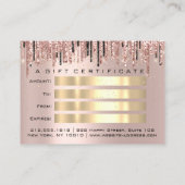 Certificat cadeau Maquillage Lash Rose des yeux (Dos)