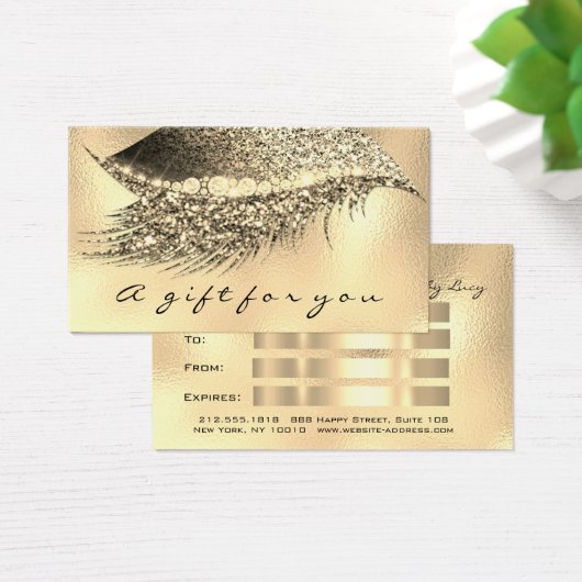 Certificat cadeau Maquillage Lux Lash Or Métalliqu (Bureau)