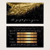 Certificat cadeau Métallurgique Lash Maquillage no (Devant & derrière)